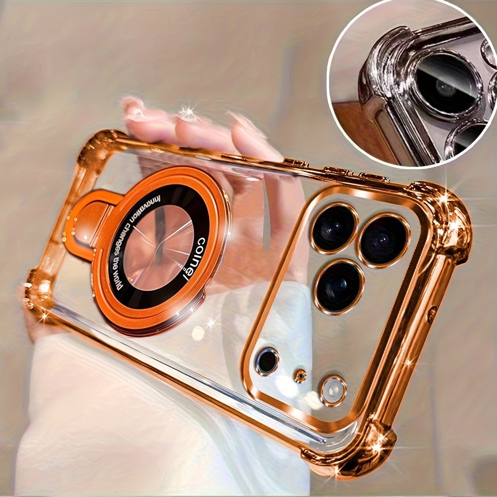 Luxury Plating Phone Case for  - Phone Ring Holder ulasan dan harga