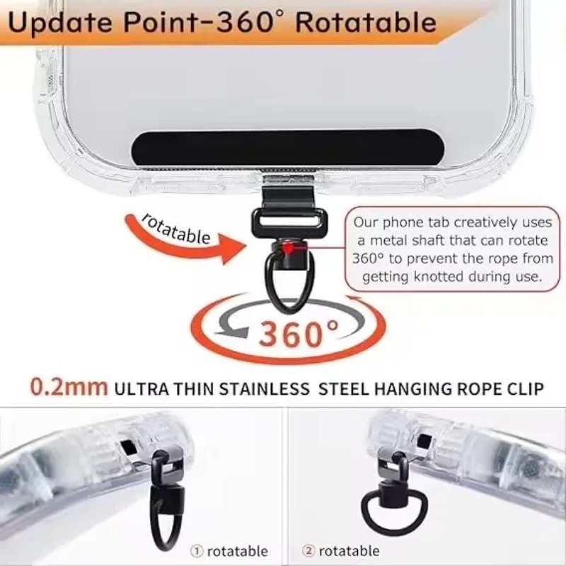 360 Rotating Phone Lanyard Cli - Phone Ring Holder ulasan dan harga