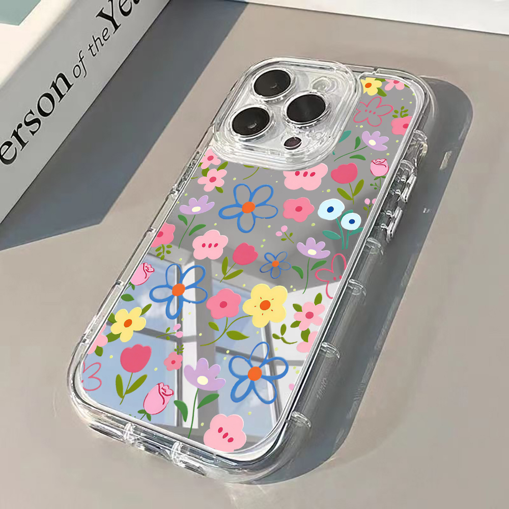 Korean Ins Style Floral Silver - Xo Phone Accessories ulasan dan harga
