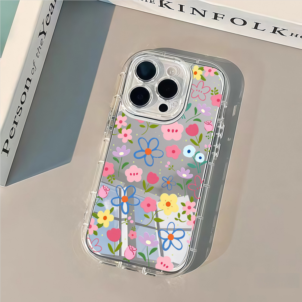 Korean Ins Style Floral Silver - Xo Phone Accessories ulasan dan harga