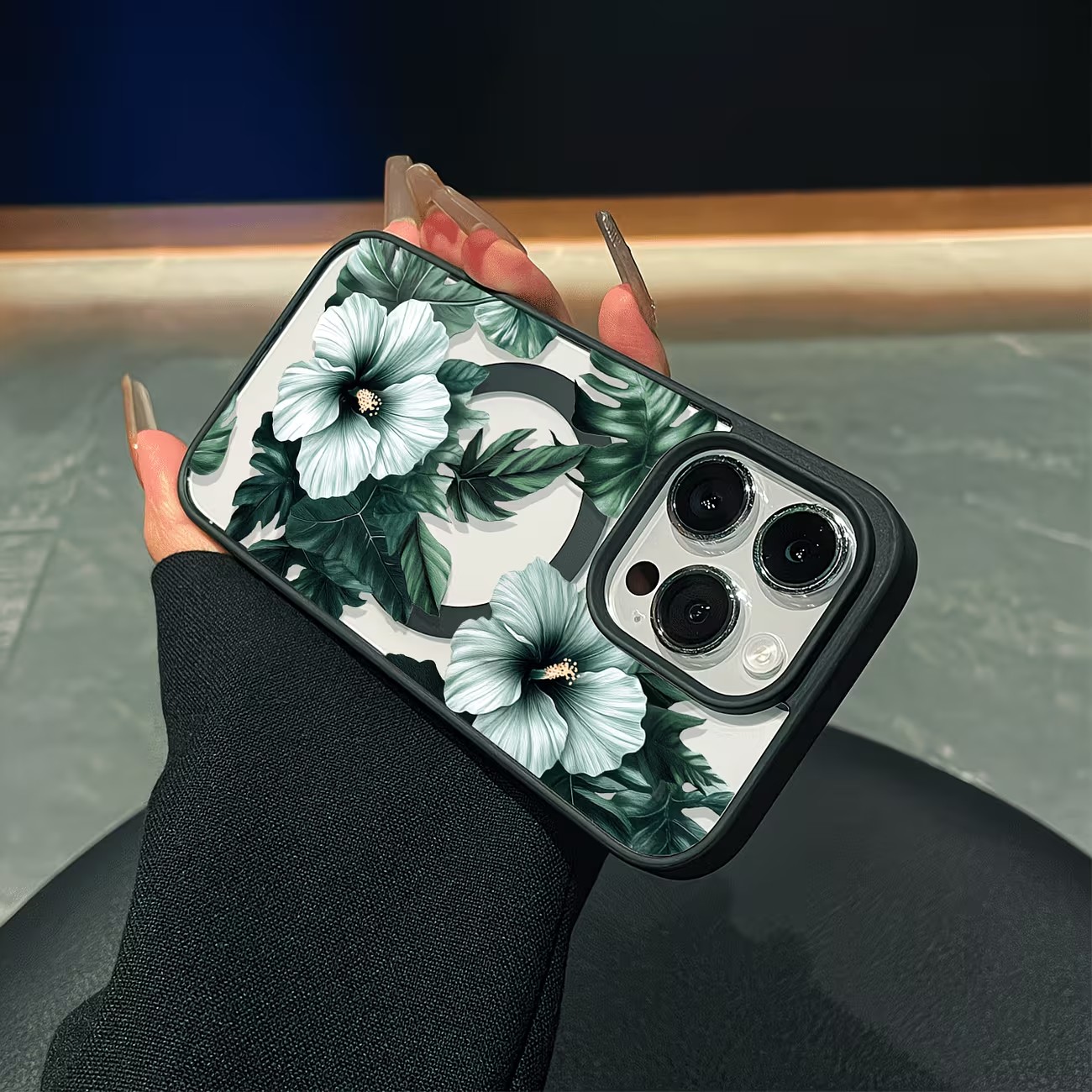 Green Floral Print Phone Case  - Xo Phone Accessories ulasan dan harga